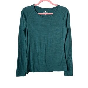 Segments Top Womens Small Teal Green 100% Merino Wool Long Sleeve Base Layer